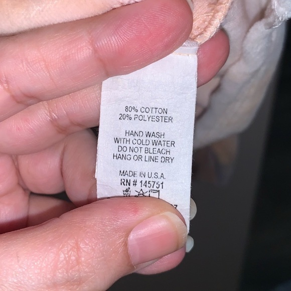 White/peach & Brown Tie Dye V-Neck Crop Top - Picture 13 of 13